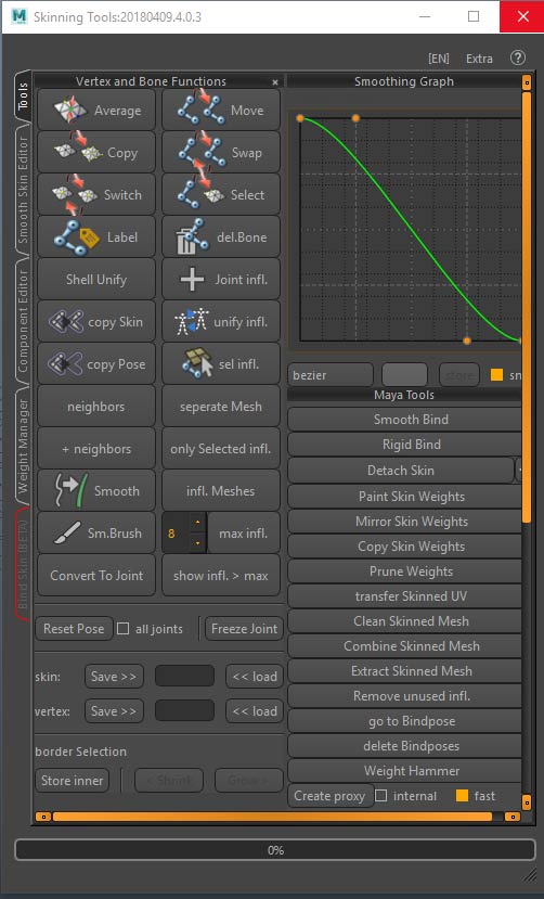 Maya Skinning Tool Screenshot